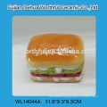 Attractive hamburger shaped ceramic money box for kids